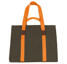 Lade das Bild in den Galerie-Viewer, Jagdtasche / Shopper - Canvas - olive/orange
