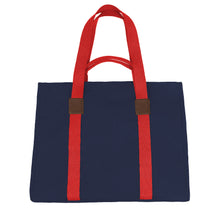 Lade das Bild in den Galerie-Viewer, Jagdtasche / Shopper - Canvas - navy/rot