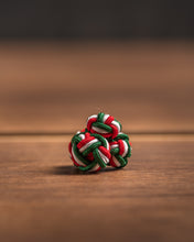 Lade das Bild in den Galerie-Viewer, Handgemachte Manschetten Knoten - 3farbig - Bella Italia - grün/weiß/rot