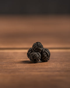 Handgemachte Manschetten Knoten - einfarbig - schwarz