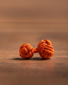 Handgemachte Manschetten Knoten - einfarbig - orange