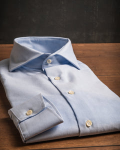 Neuer Schnitt! Oxford Hemd "Spread Kragen" - uni hellblau