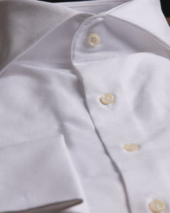 Neuer Schnitt! Oxford Hemd "Spread Kragen" - Doppelmanschette - weiß