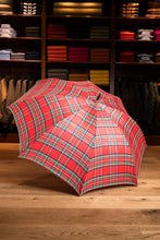 Lade das Bild in den Galerie-Viewer, Regenschirm “Francesco Maglia” - Stewart Tartan - rot