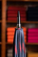 Lade das Bild in den Galerie-Viewer, Regenschirm “Francesco Maglia” - gestreift - rot auf dunkelblau