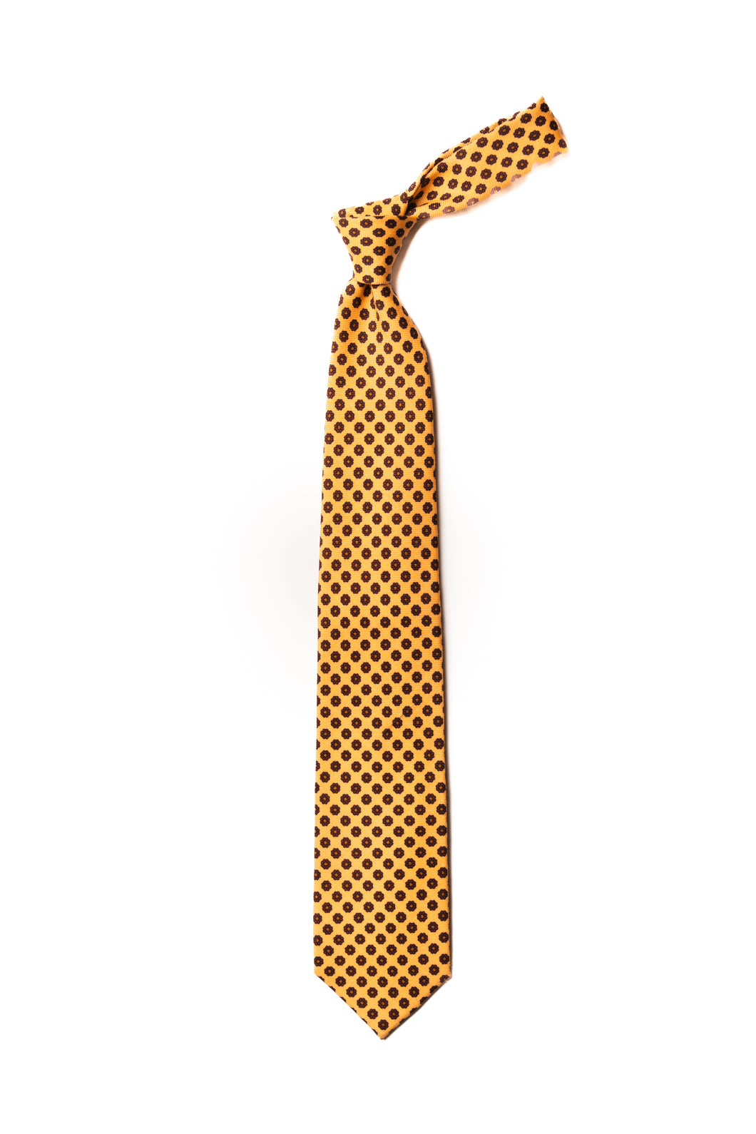 Krawatte - Blumen - beige/bordeaux