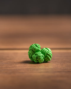 Handgemachte Manschetten Knoten - einfarbig - giftgrün