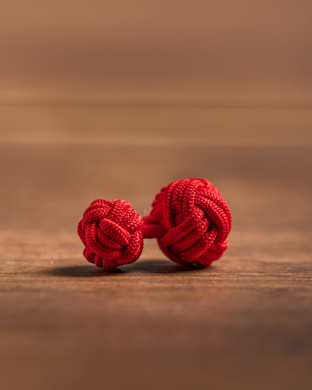 Handgemachte Manschetten Knoten - einfarbig - rot
