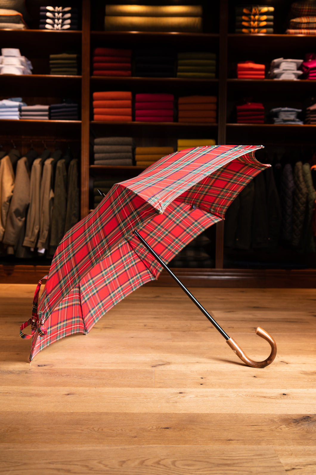 Regenschirm “Francesco Maglia” - Stewart Tartan - rot